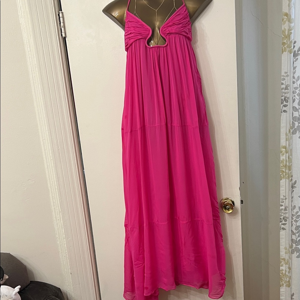 Zara Vibrant Pink Maxi Dress